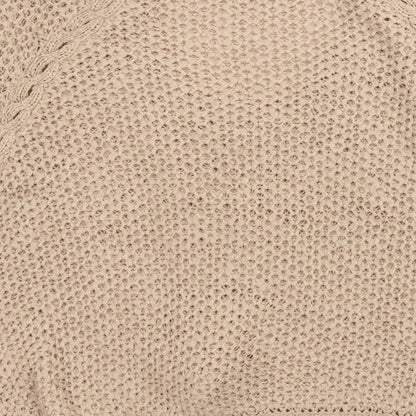 Womens UK Size L Vogue Beige Cardigan Jumper