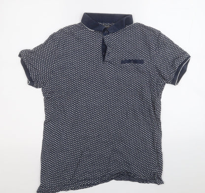 Primark Mens Blue  Cotton  Polo Size M Collared