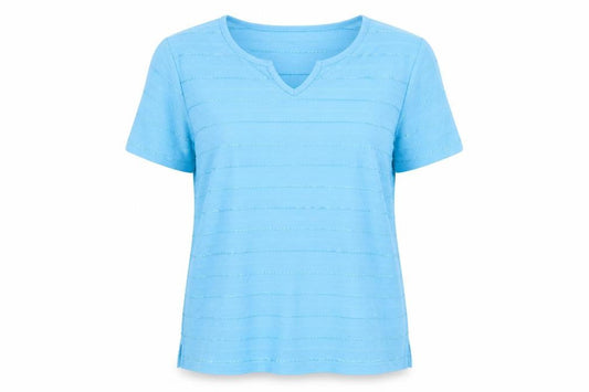 Bonmarché Womens Blue Round Neck Polyester Pullover Jumper Size M