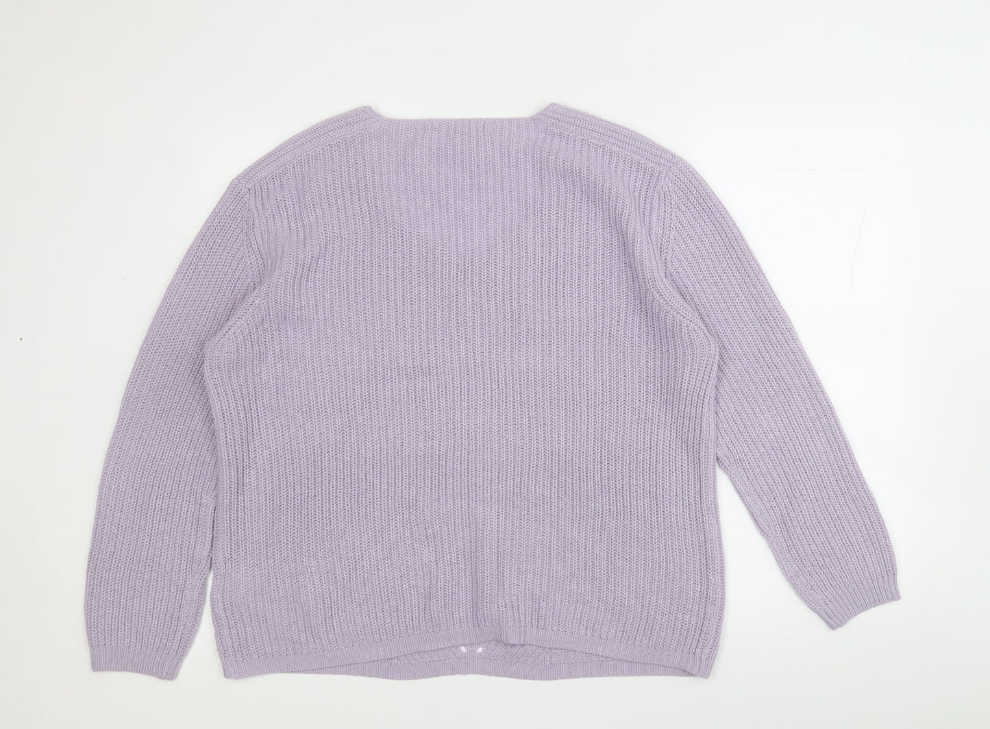 Womens UK Size M Peacocks Purple Pullover Jumper
