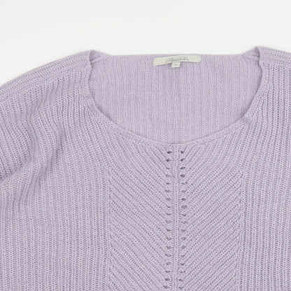 Womens UK Size M Peacocks Purple Pullover Jumper