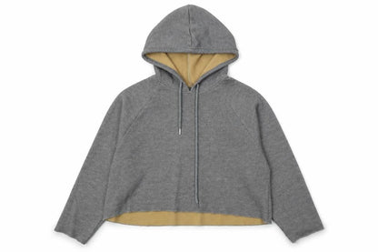 Zara Womens Grey  Polyester Pullover Hoodie Size M   - Cropped