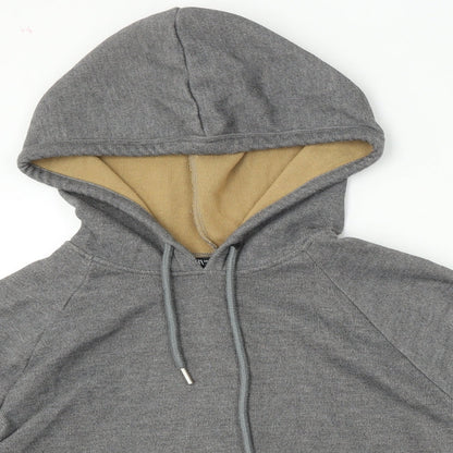 Zara Womens Grey  Polyester Pullover Hoodie Size M   - Cropped