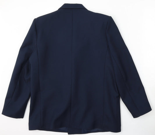 Debenhams Womens Blue  Polyester Jacket Suit Size 16