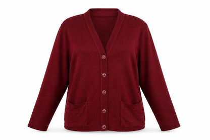 Womens UK Size L Beaumonde Red Cardigan Jumper