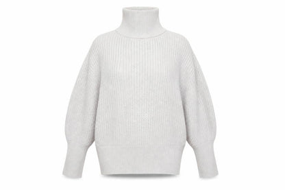 Simply Be Womens Grey Mock Neck  Acrylic Pullover Jumper Size M
