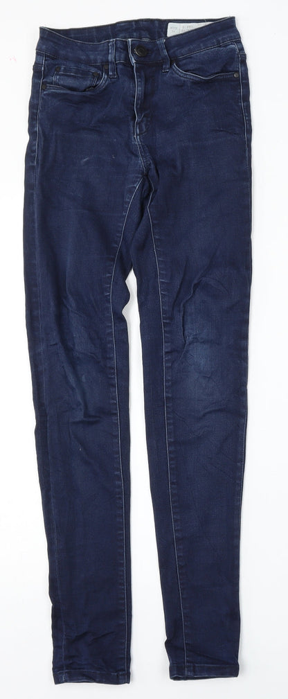 ESMARA Womens Blue  Cotton Skinny Jeans Size 34 L31 in Regular Button