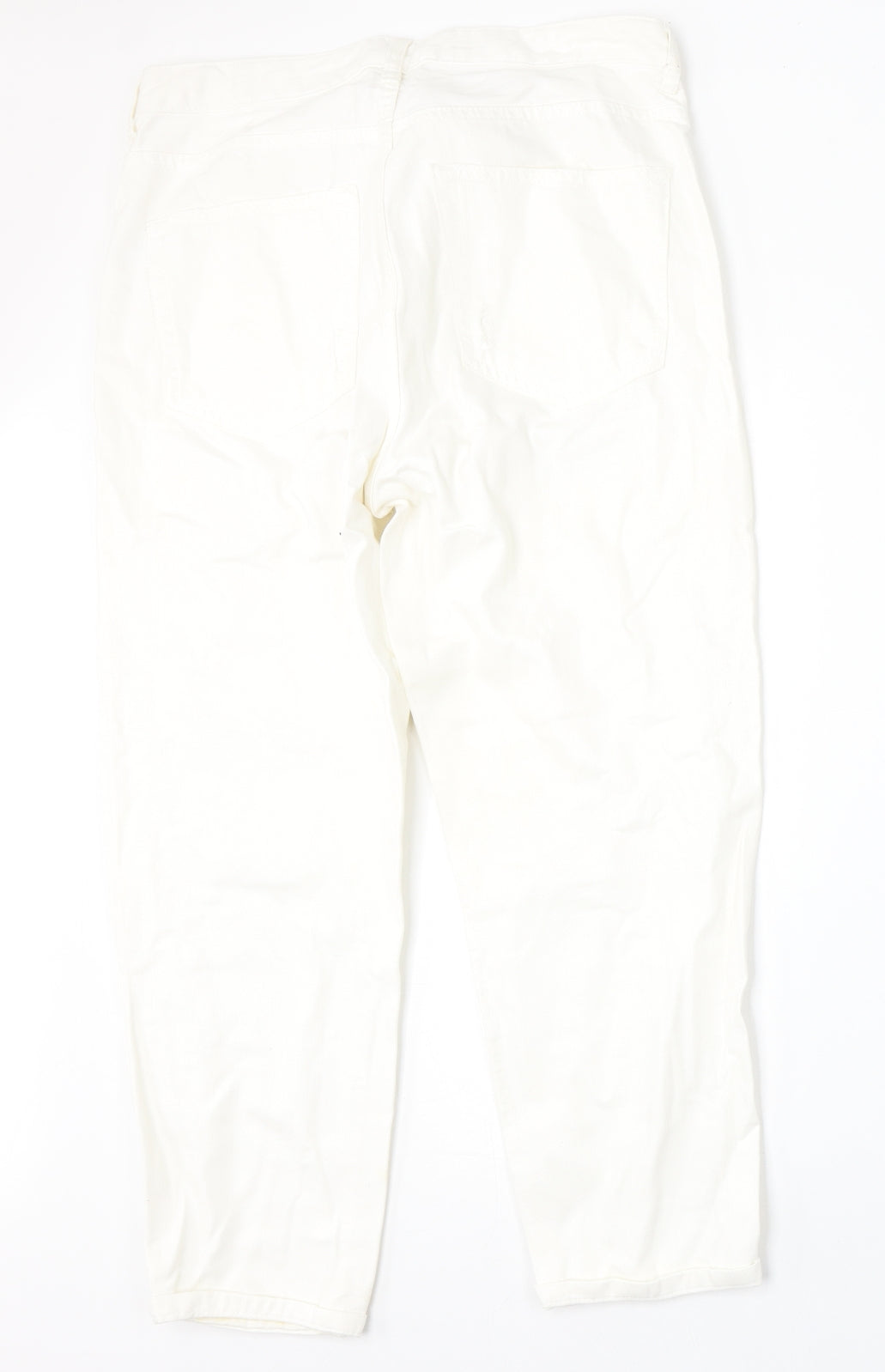 Topshop Womens Beige  Cotton Straight Jeans Size 30 L30 in Regular Button