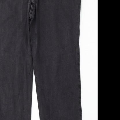 Preworn Womens Grey  Polyester Straight Jeans Size 38 L26 in Regular Button
