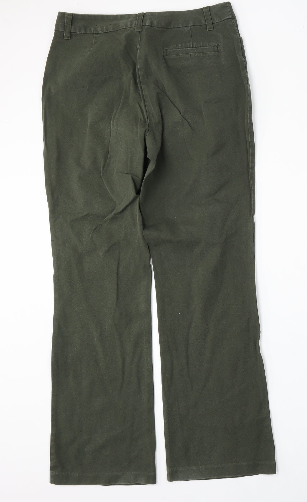 St Johns Bay Womens Green  Cotton Straight Jeans Size 10 L30 in Regular Button