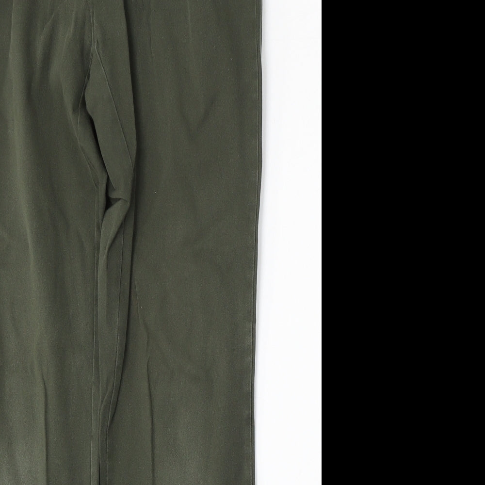 St Johns Bay Womens Green  Cotton Straight Jeans Size 10 L30 in Regular Button