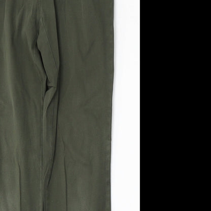 St Johns Bay Womens Green  Cotton Straight Jeans Size 10 L30 in Regular Button