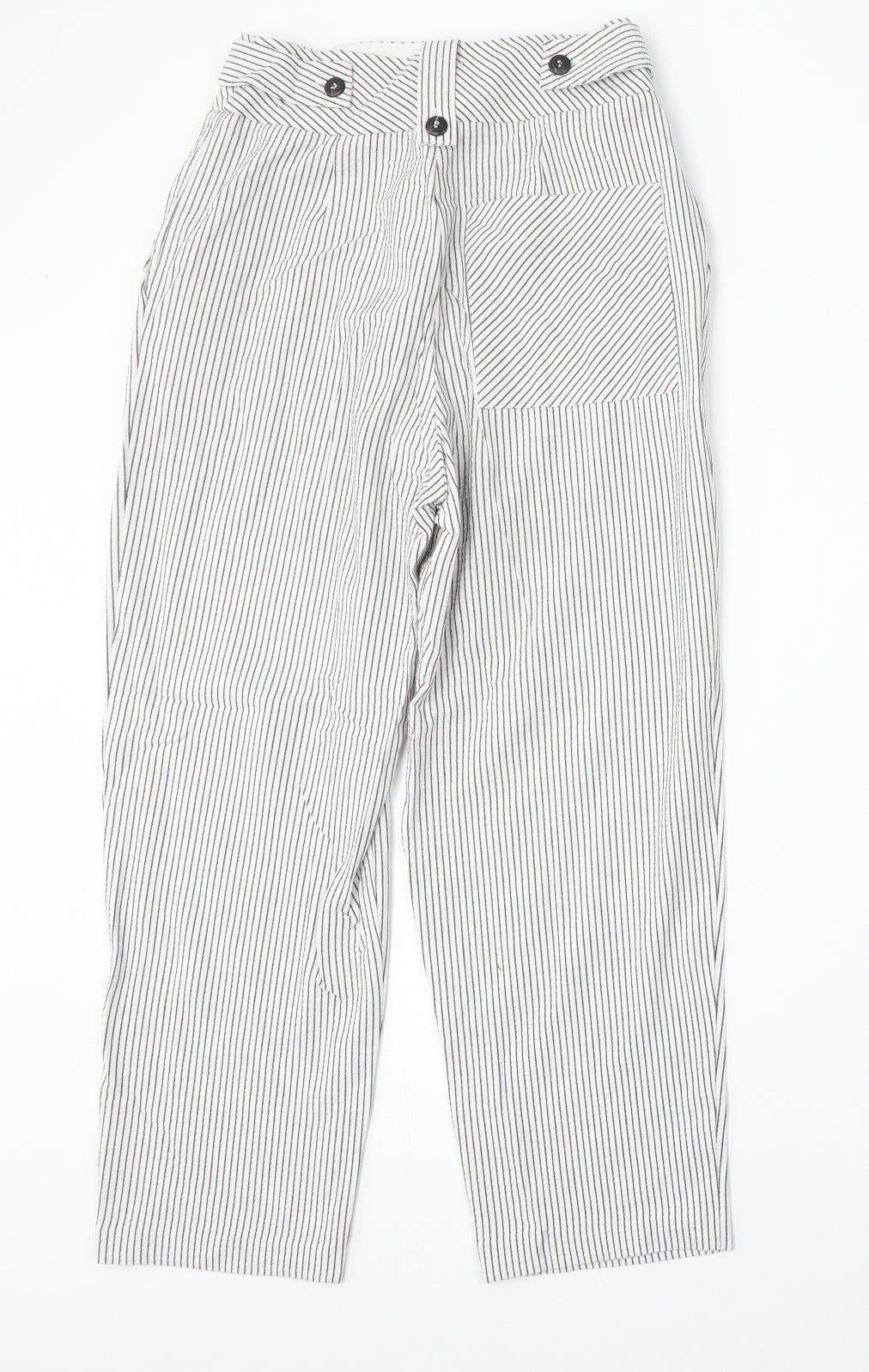 Topshop Womens Multicoloured Striped Viscose Trousers  Size 6 L25 in Regular