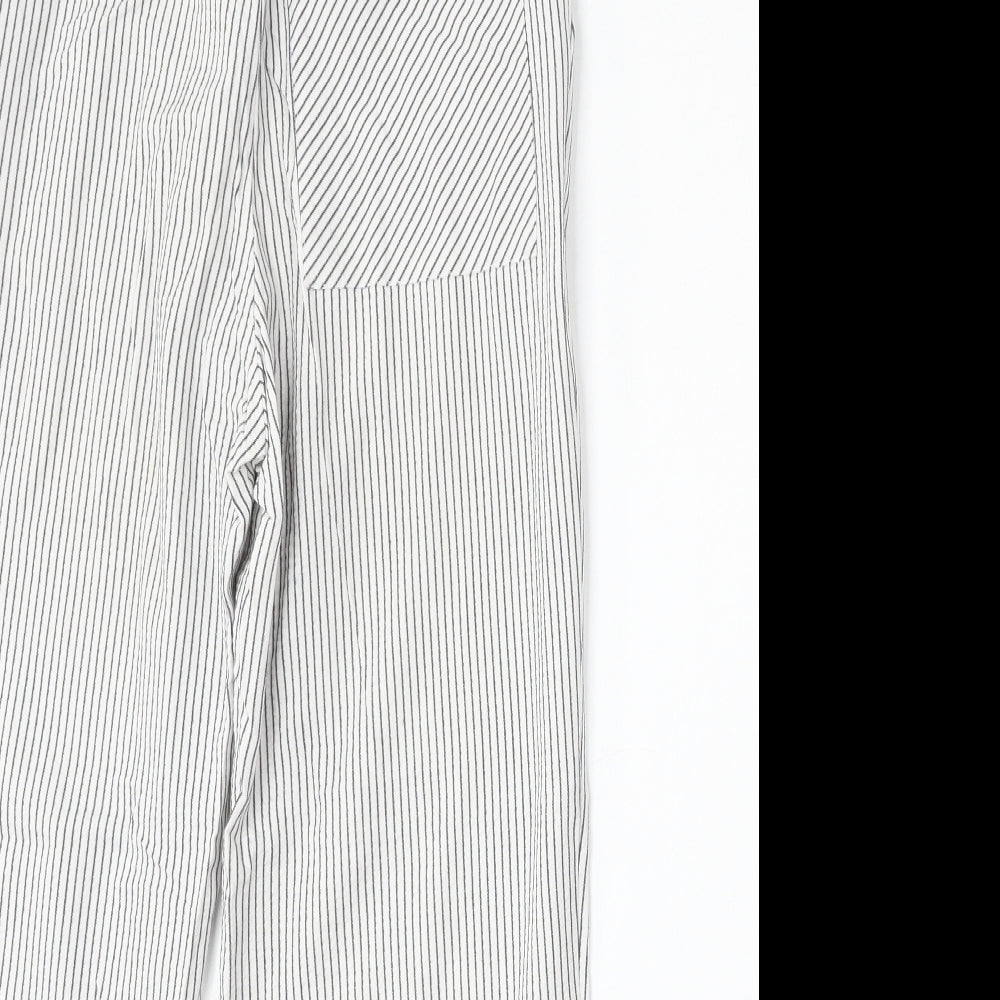 Topshop Womens Multicoloured Striped Viscose Trousers  Size 6 L25 in Regular