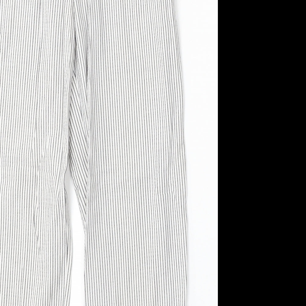 Topshop Womens Multicoloured Striped Viscose Trousers  Size 6 L25 in Regular