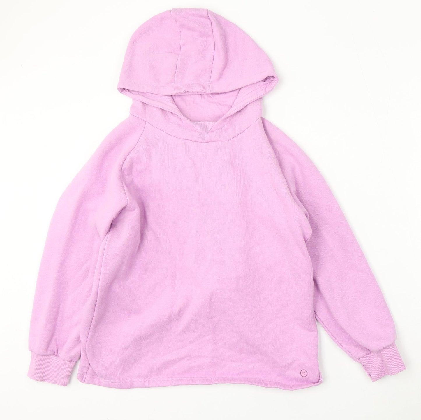 Leigh Tucker Womens Pink  Cotton Pullover Hoodie Size S