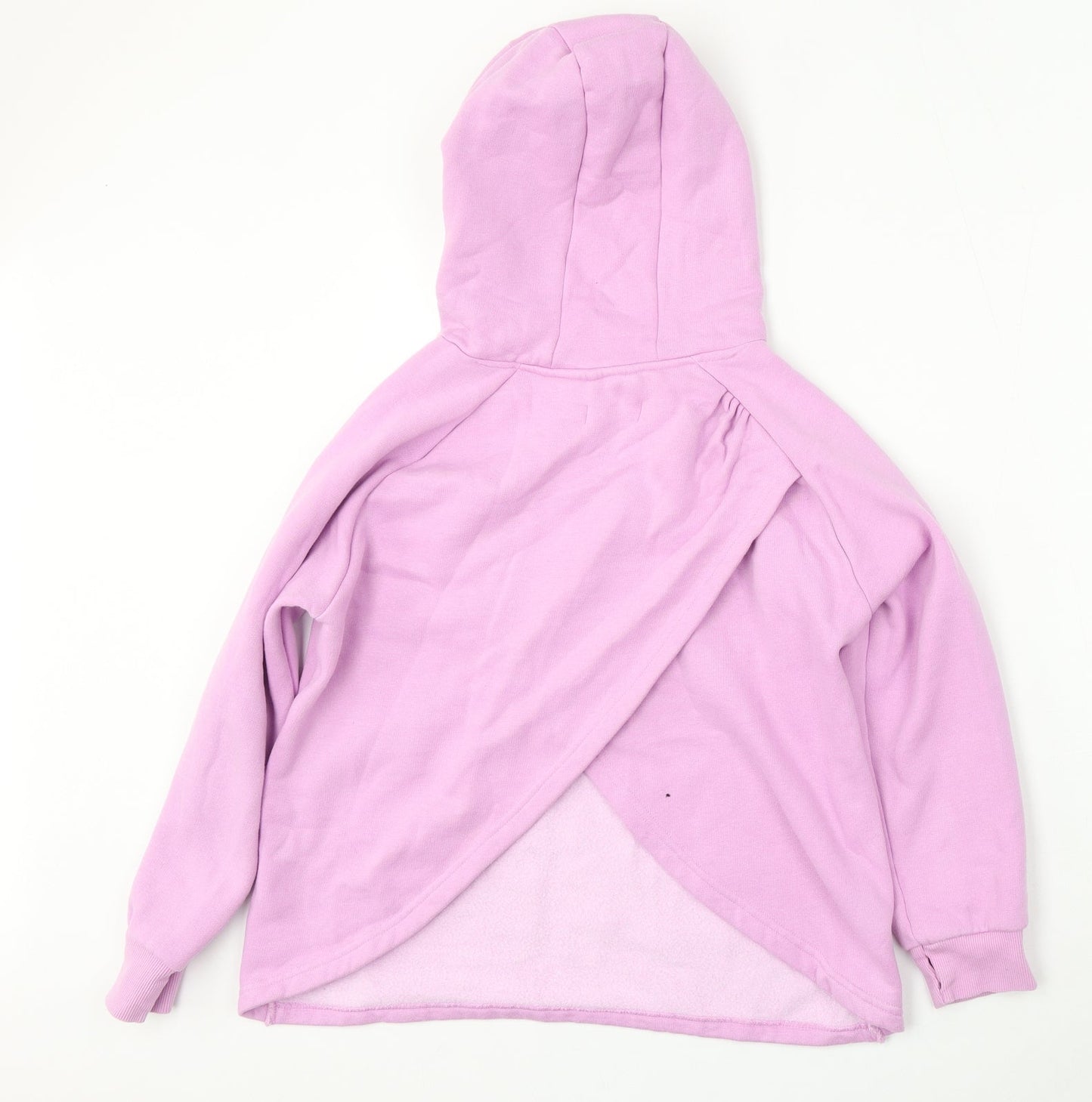 Leigh Tucker Womens Pink  Cotton Pullover Hoodie Size S