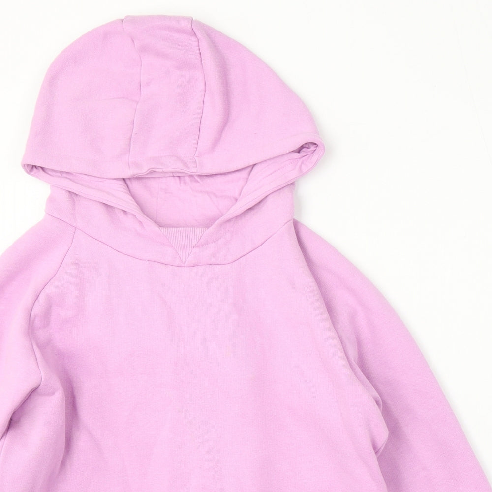 Leigh Tucker Womens Pink  Cotton Pullover Hoodie Size S
