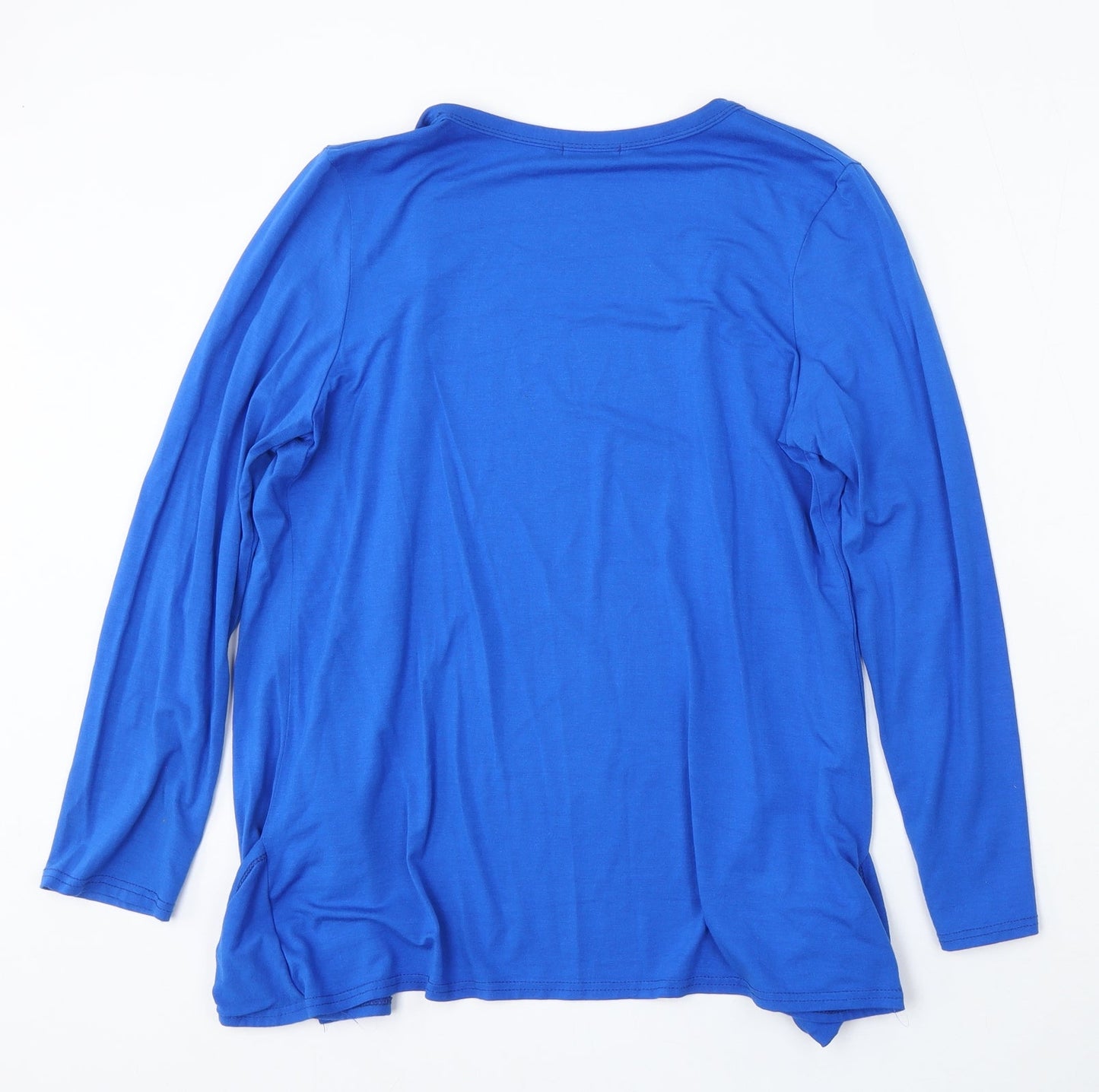 CHE Paris Womens Blue V-Neck  Viscose Cardigan Jumper Size M