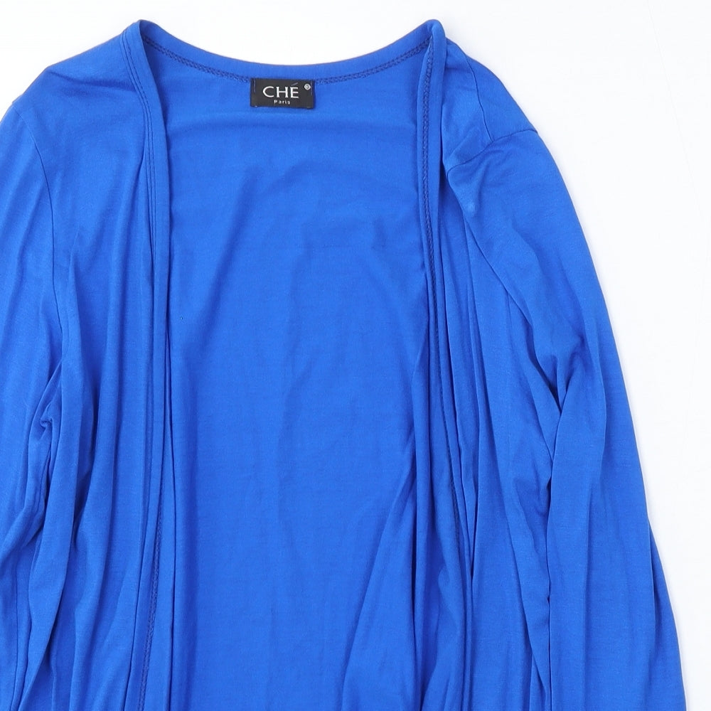 CHE Paris Womens Blue V-Neck  Viscose Cardigan Jumper Size M