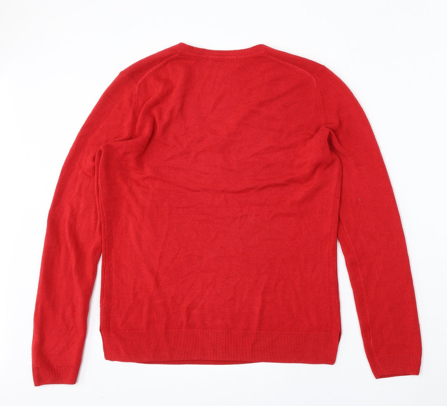 Womens UK Size L Marks and Spencer Red Pullover Jumper