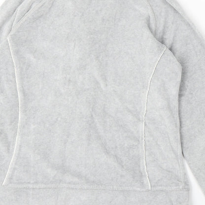 Preworn Womens Grey  Polyester Full Zip Sweatshirt Size M  Zip