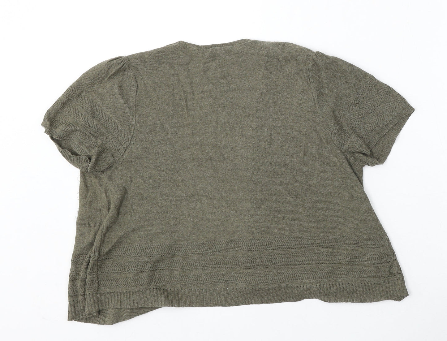 Womens UK Size S Marks and Spencer Green Cardigan Jumper