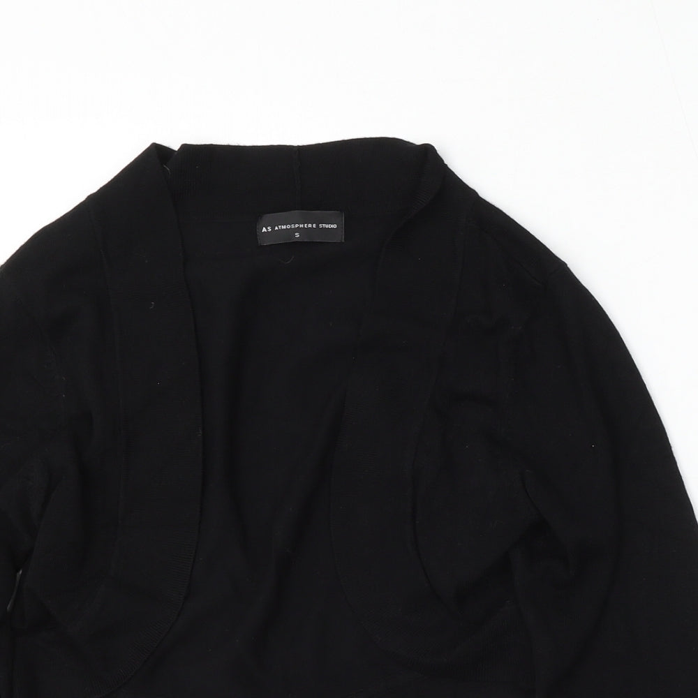 Atmosphere Studio Womens Black V-Neck  Viscose Cardigan Jumper Size S