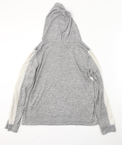 Boohoo Womens Grey  Polyester Pullover Hoodie Size 14