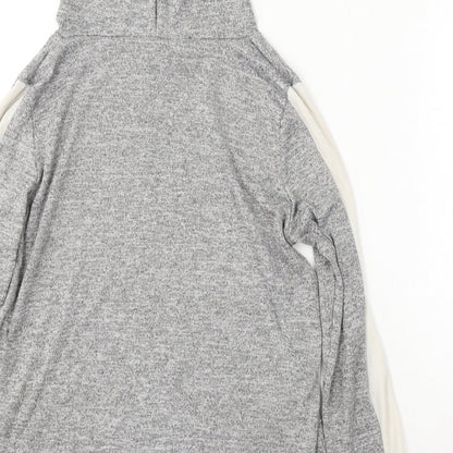 Boohoo Womens Grey  Polyester Pullover Hoodie Size 14