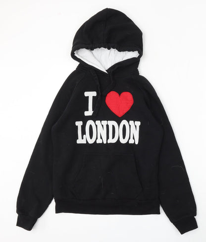 G Grown Womens Black  Cotton Pullover Hoodie Size S