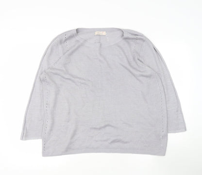 Womens UK Size 16 Marks and Spencer Grey Pullover Jumper
