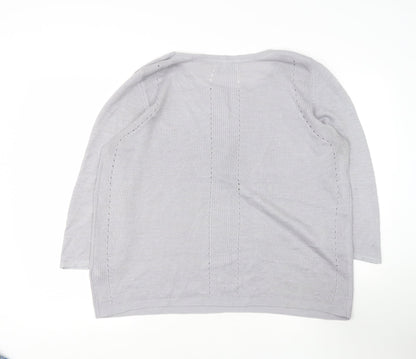Womens UK Size 16 Marks and Spencer Grey Pullover Jumper