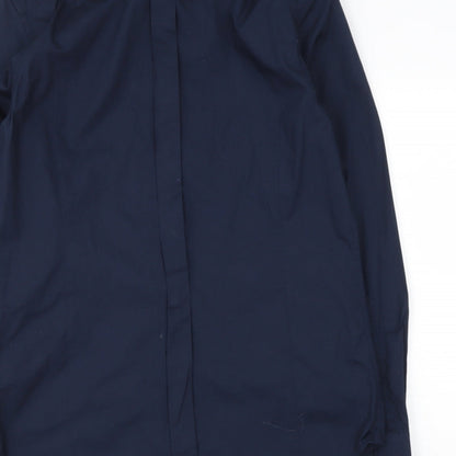 Replay Mens Blue  Cotton  Button-Up Size S Collared