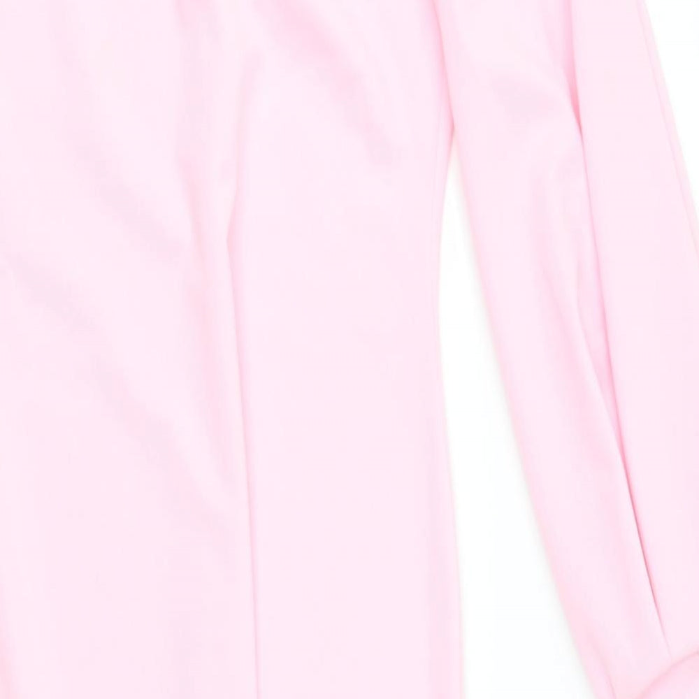 New Look Womens Pink  Polyester Bodycon  Size 12  V-Neck