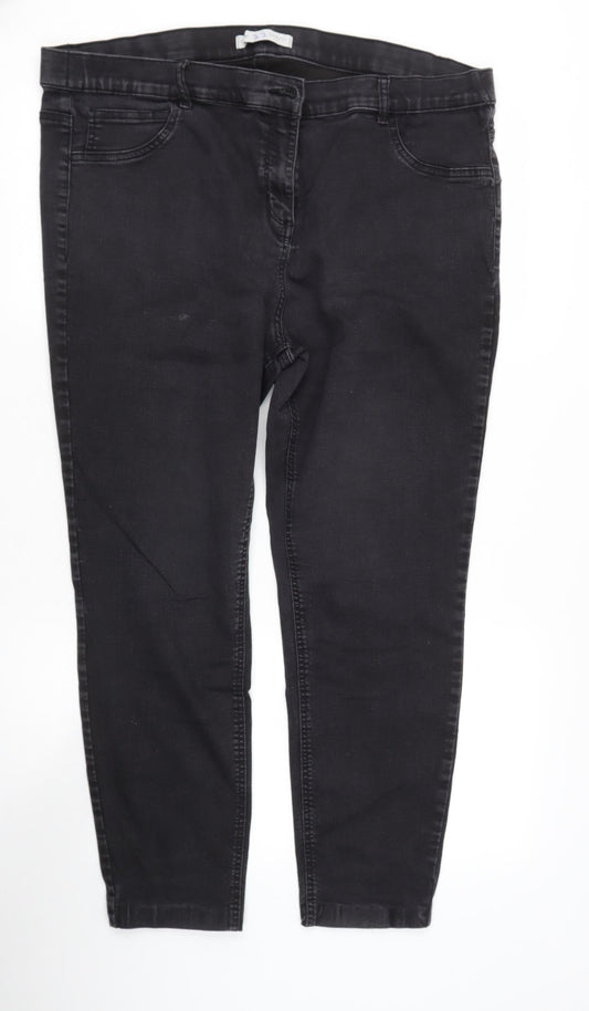 George Womens Beige  Cotton Straight Jeans Size XL L26 in Regular