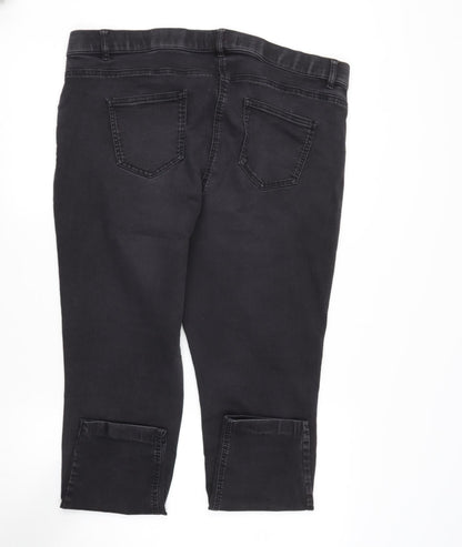 George Womens Beige  Cotton Straight Jeans Size XL L26 in Regular