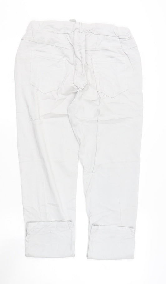 Womens UK Size M Preworn Regular Fit Cargo Beige Trousers