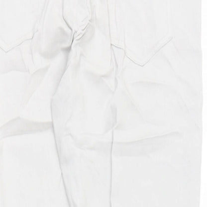 Womens UK Size M Preworn Regular Fit Cargo Beige Trousers