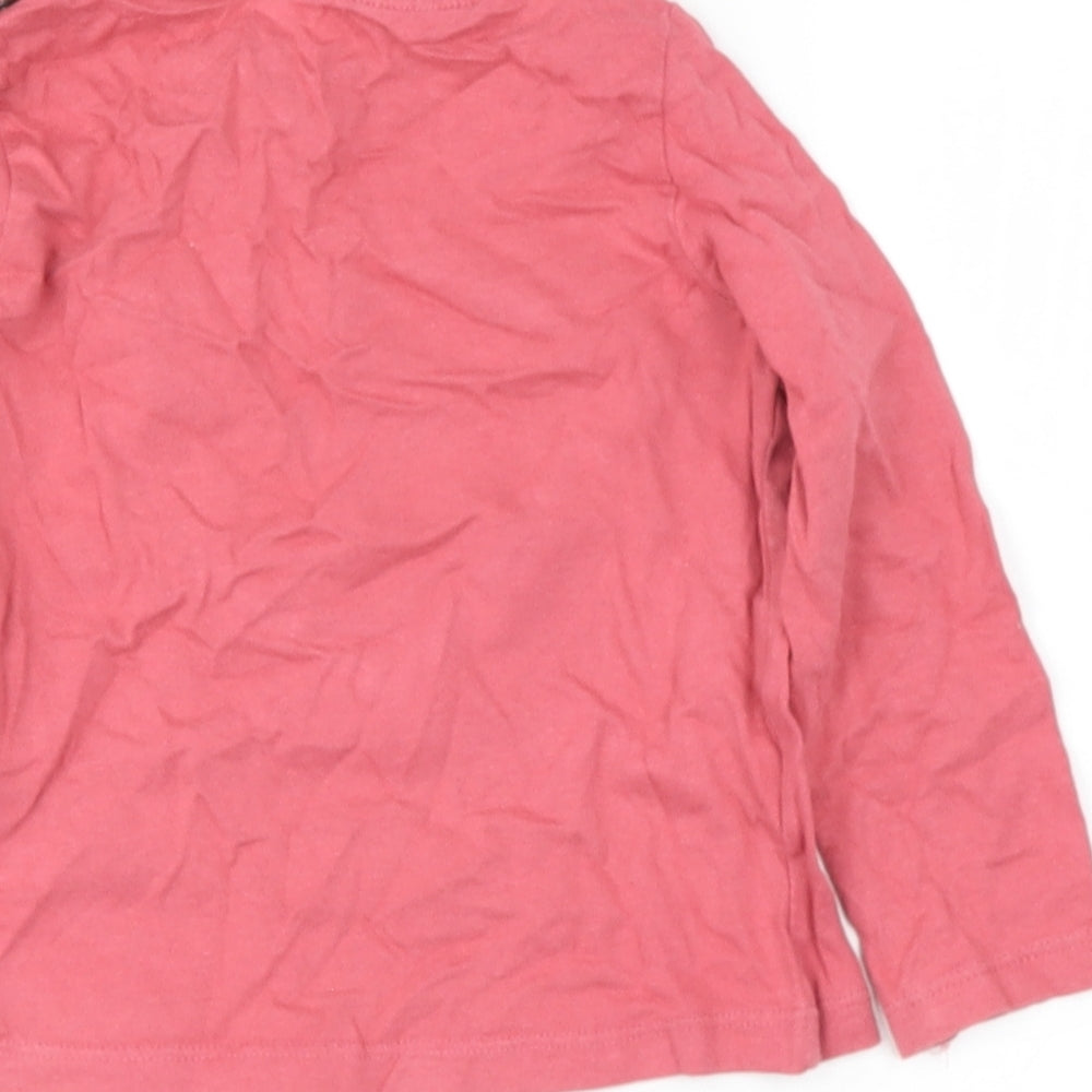 fred flow Baby Pink  Cotton Basic T-Shirt Size 12-18 Months Round Neck  - heart