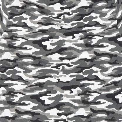 Preworn Mens Grey  Polyester  T-Shirt Size M Round Neck