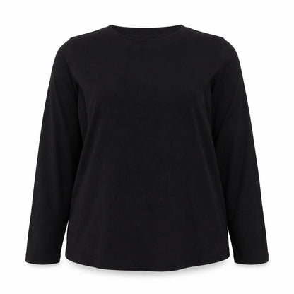 tesco Womens Black  Polyester Basic Blouse Size 14 Round Neck