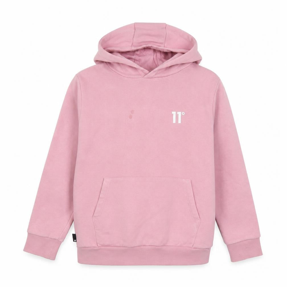 11 Degrees Girls Pink  Cotton Pullover Hoodie Size 10-11 Years  Pullover