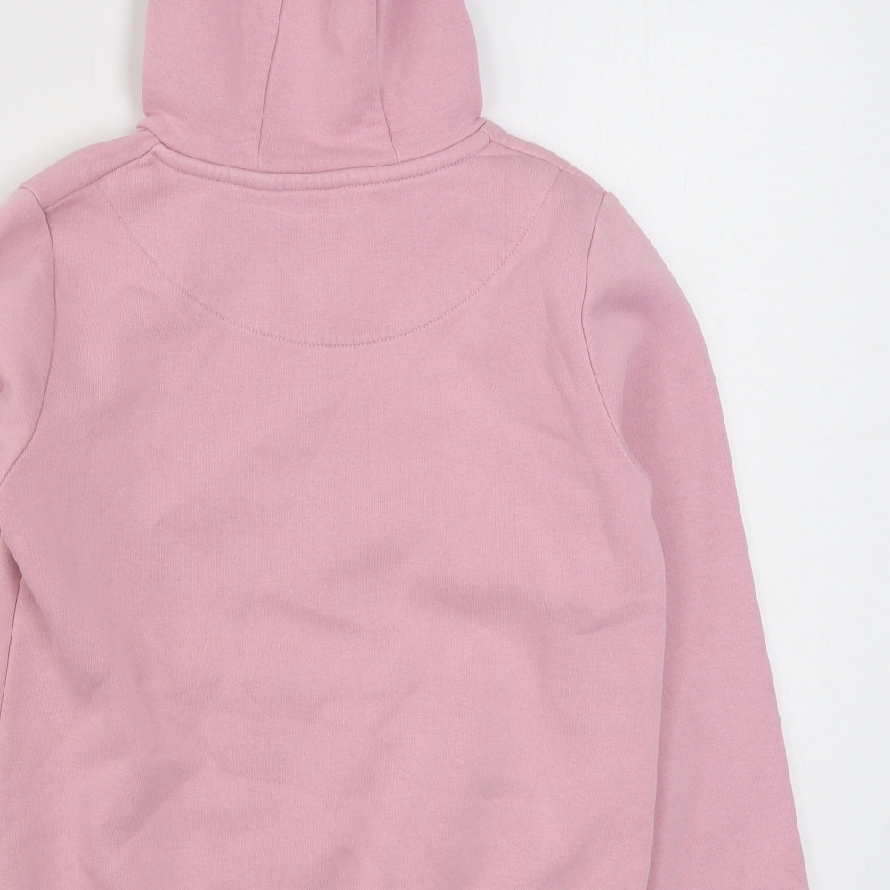 Eleven Degrees Girls Pink  Cotton Pullover Hoodie Size 10-11 Years  Pullover