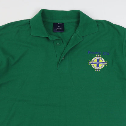 Uneek Mens Green  Polyester  Polo Size L Collared Pullover