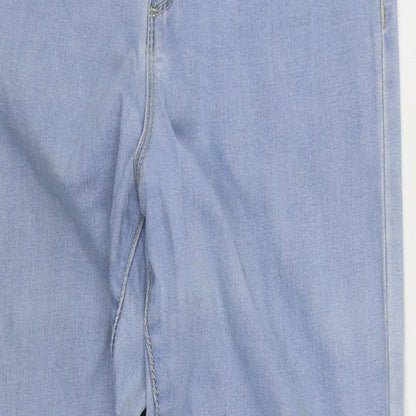 Denim & Co. Womens Blue  Cotton Skinny Jeans Size 12 L28 in Regular Zip