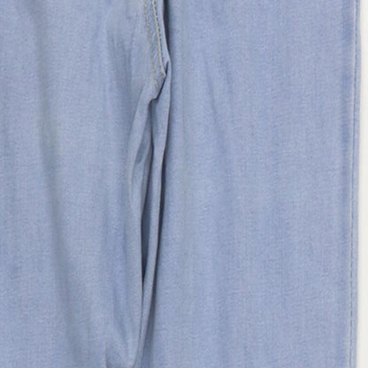 Denim & Co. Womens Blue  Cotton Skinny Jeans Size 12 L28 in Regular Zip