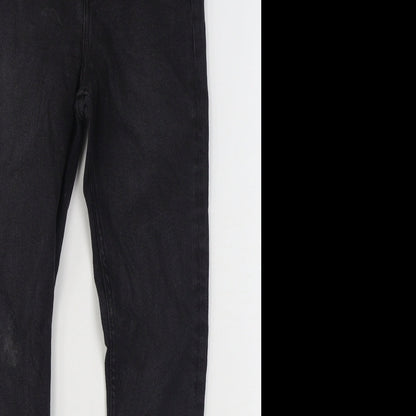 Denim & Co. Womens Black  Cotton Skinny Jeans Size 10 L27 in Regular Zip