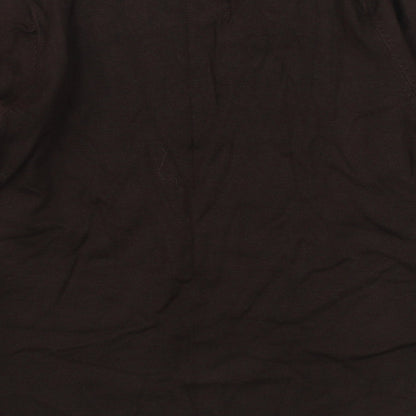 Just Elegance    Womens Brown V-Neck  Acrylic Pullover Jumper Size S