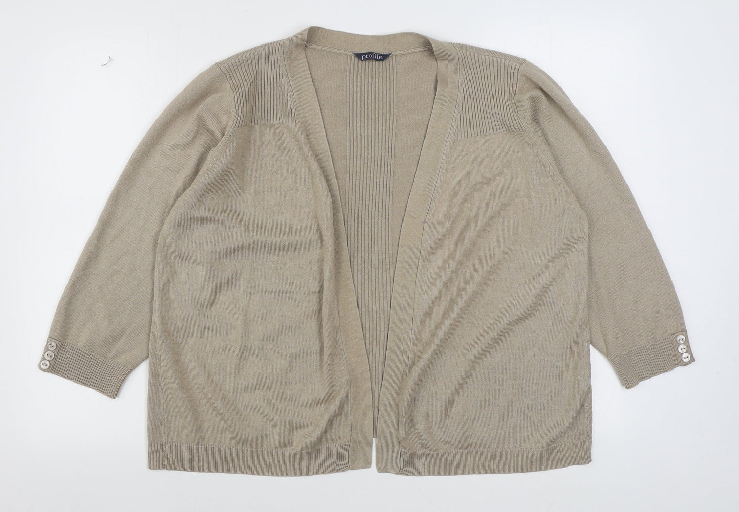 Womens UK Size 18 BHS Beige Cardigan Jumper